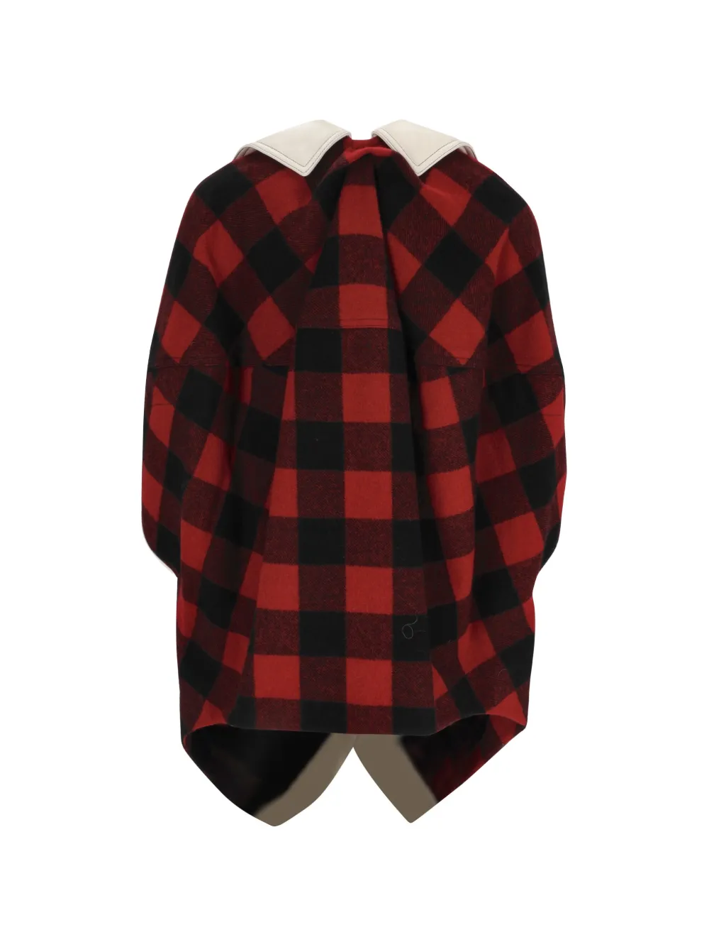  Marni Check-print Poncho Jacket - Red 