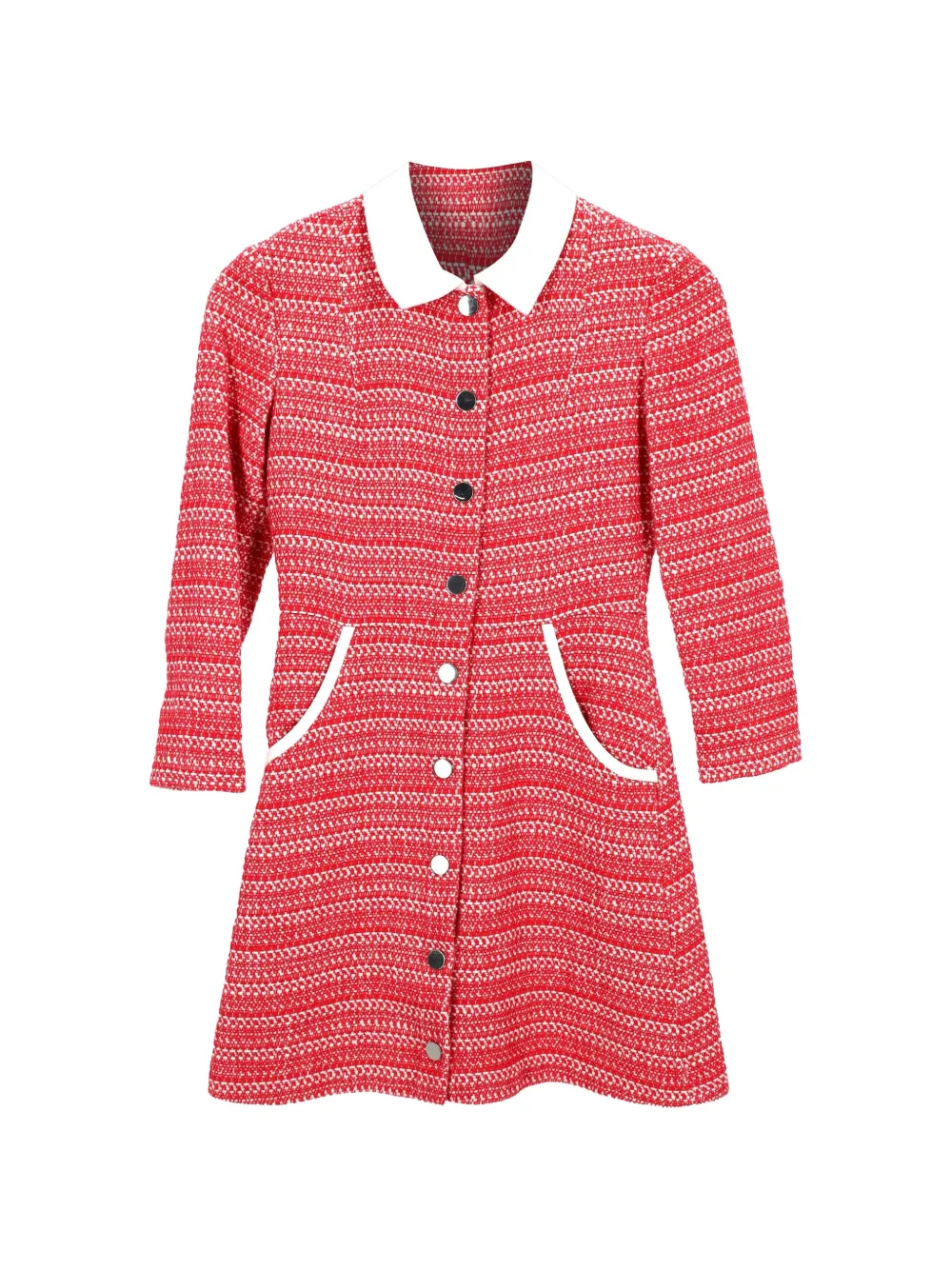 Maje tweed pattern mini dress - Rosso