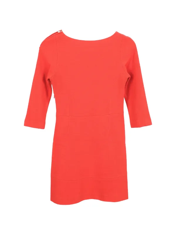 orange zip up dress Mini Olivia Zip Up Dress Orange Aurora - Women's Dresses