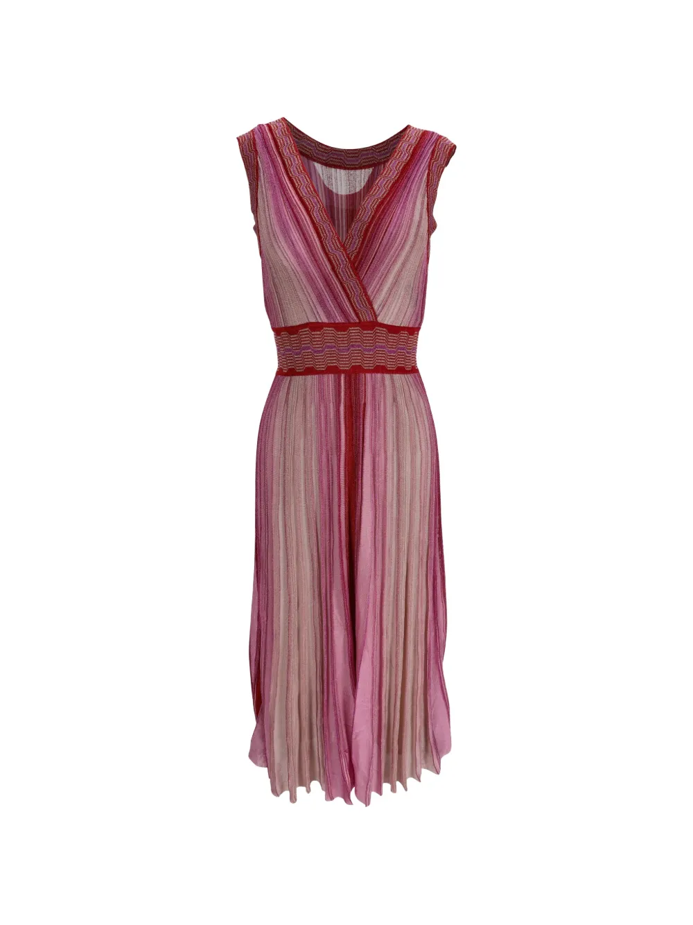 Missoni Pre-Owned striped knitted midi dress - Rosa
