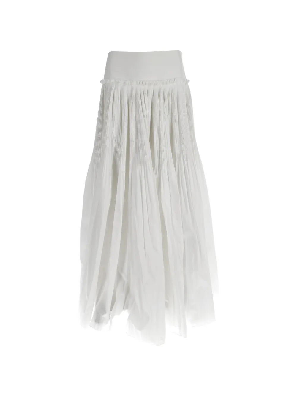 Alberta Ferretti Vintage Gonna lunga plissettata - Bianco