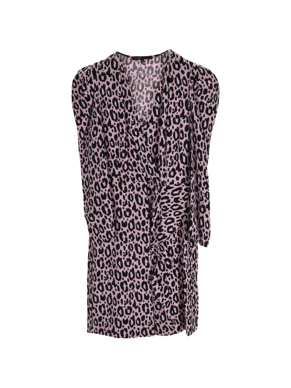 Maje animal-print V-neck mini dress - Rosa