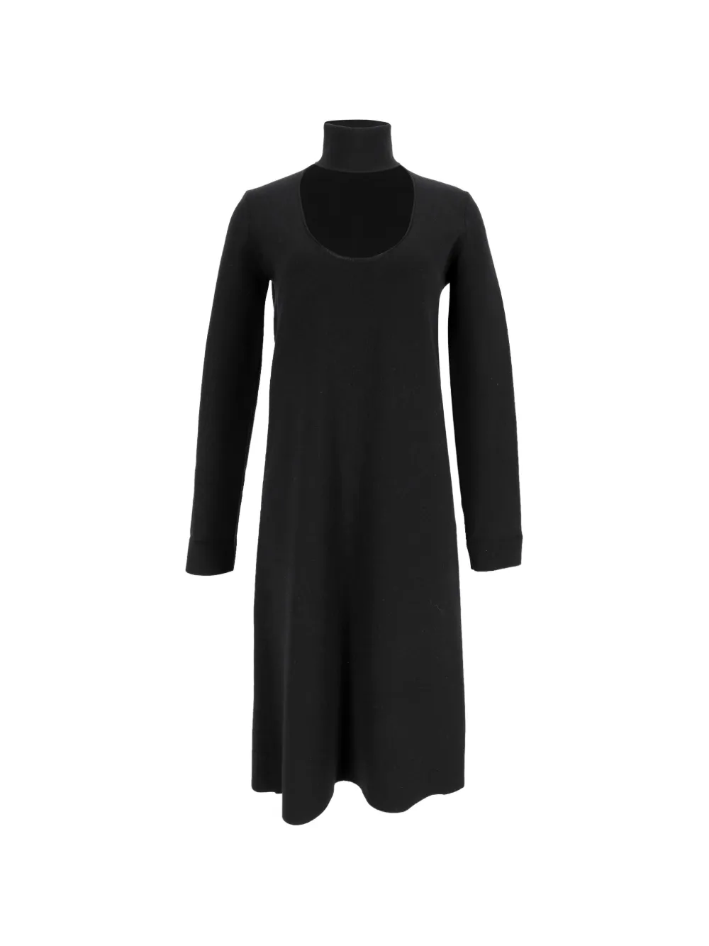 Bottega Veneta Pre-Owned high-neck long-sleeve midi dress - Nero