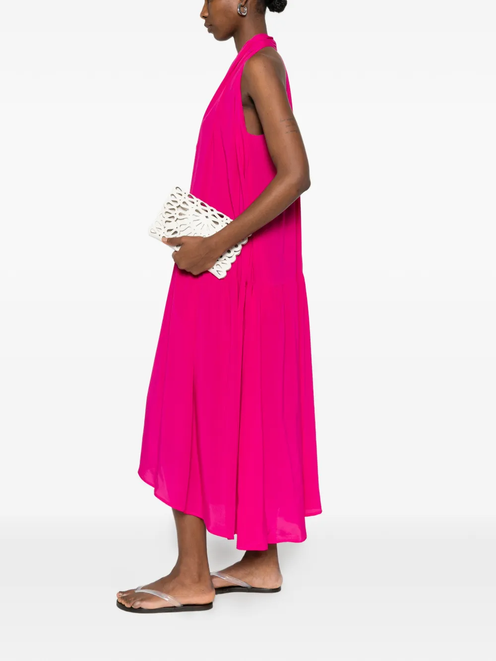 PSOPHIA Halterjurk met strikdetail Roze
