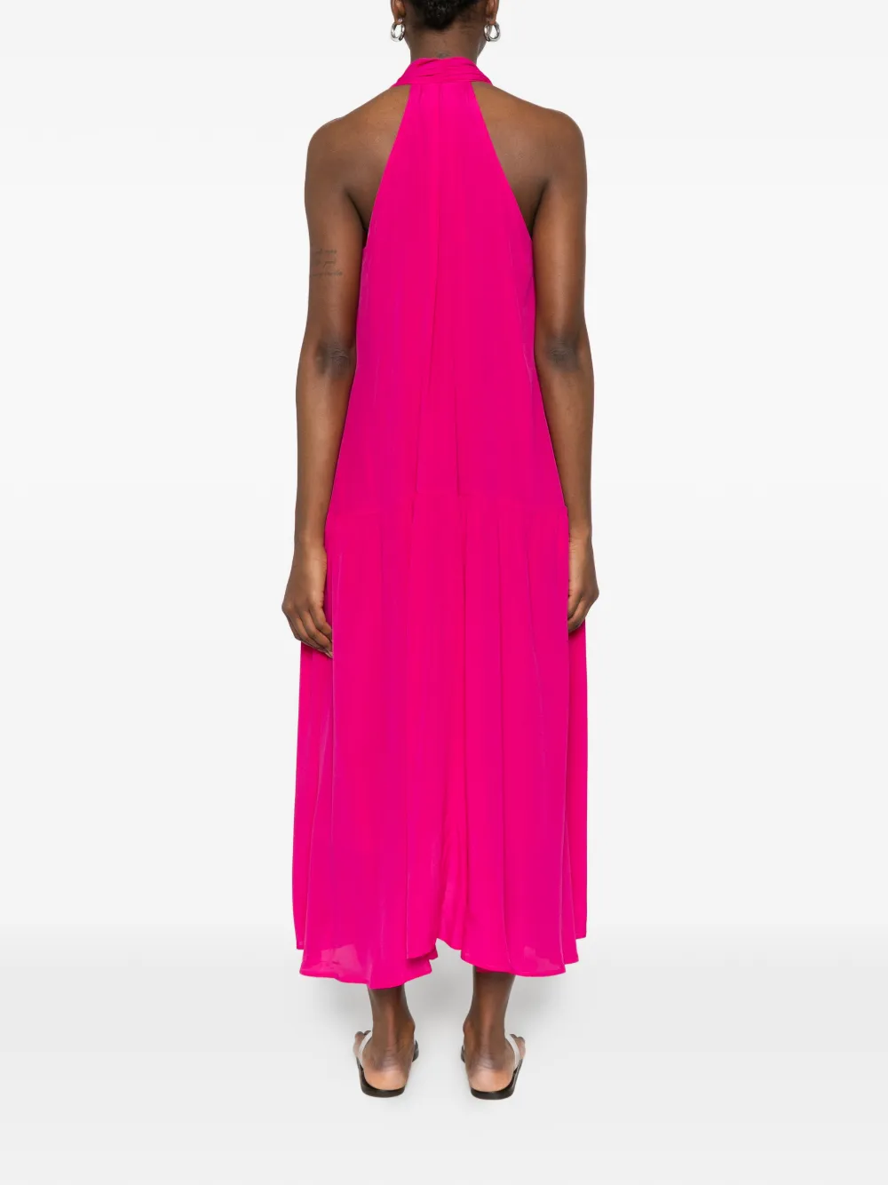 PSOPHIA Halterjurk met strikdetail Roze
