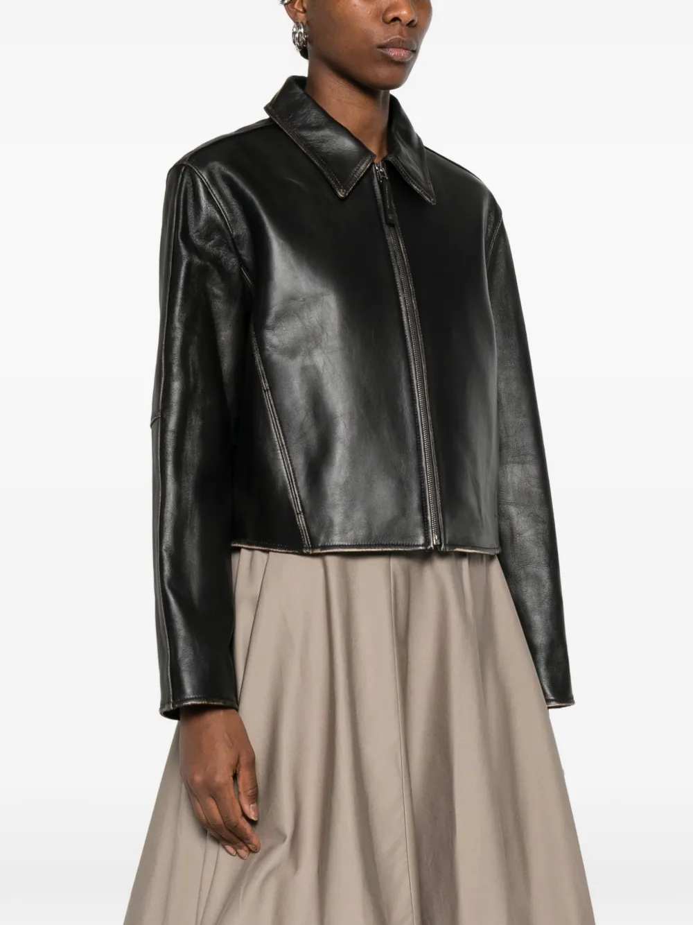  Low Classic Collared Zip Jacket - Black 