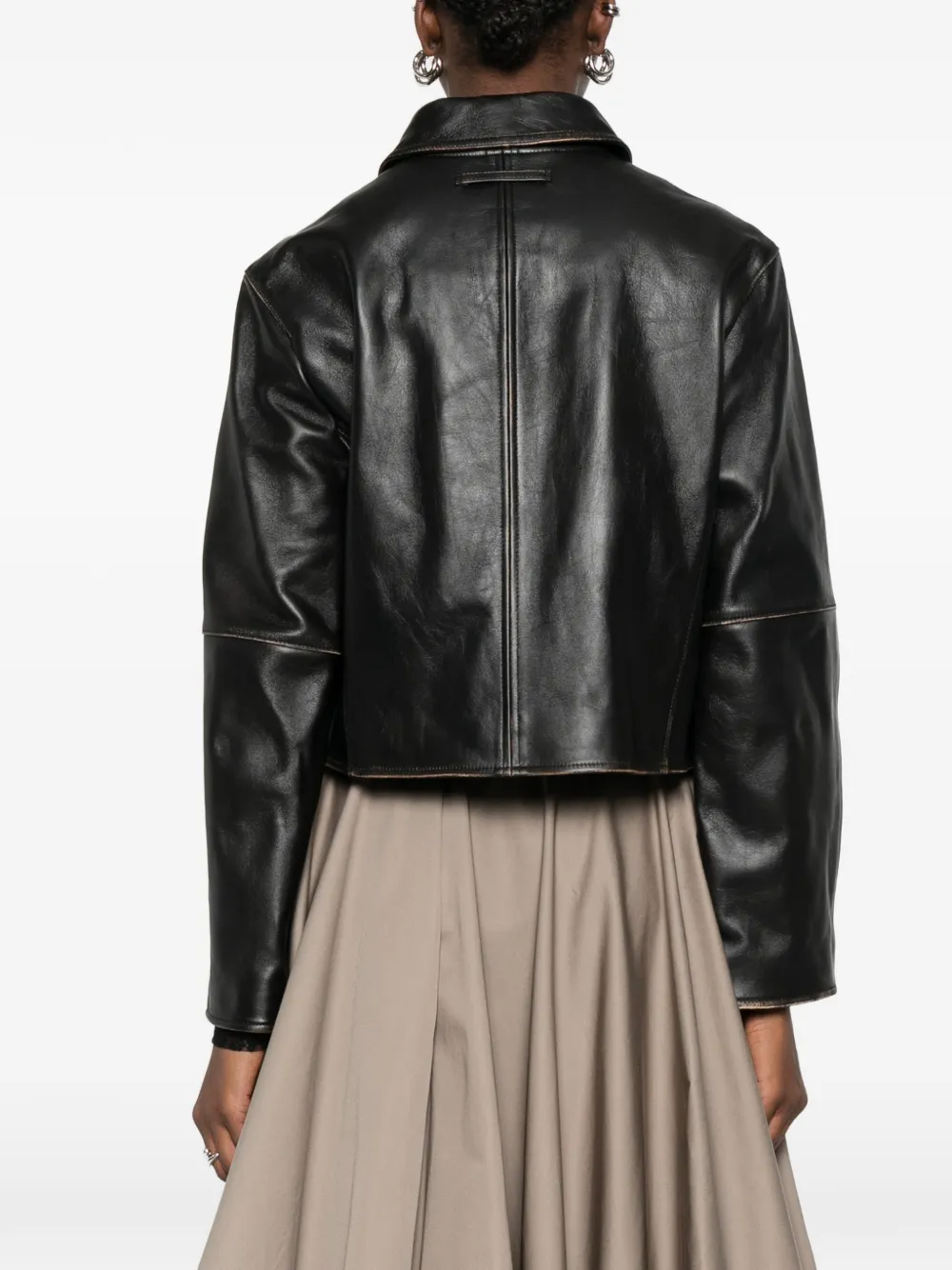 Low Classic Jack met kraag en rits Zwart