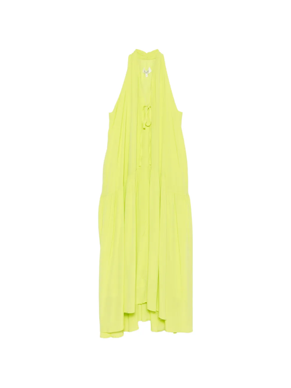 Tie-Detail Halterneck Dress