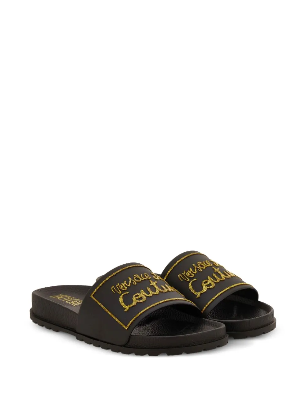  Versace Jeans Couture Shelly Slides - Black 