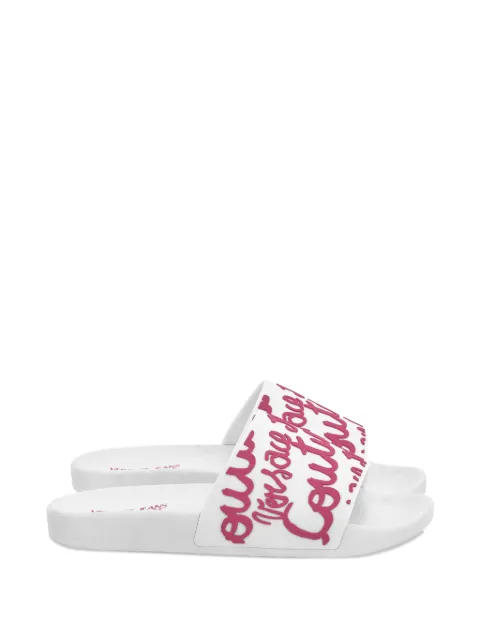 Versace Jeans Couture rubberized-logo slides