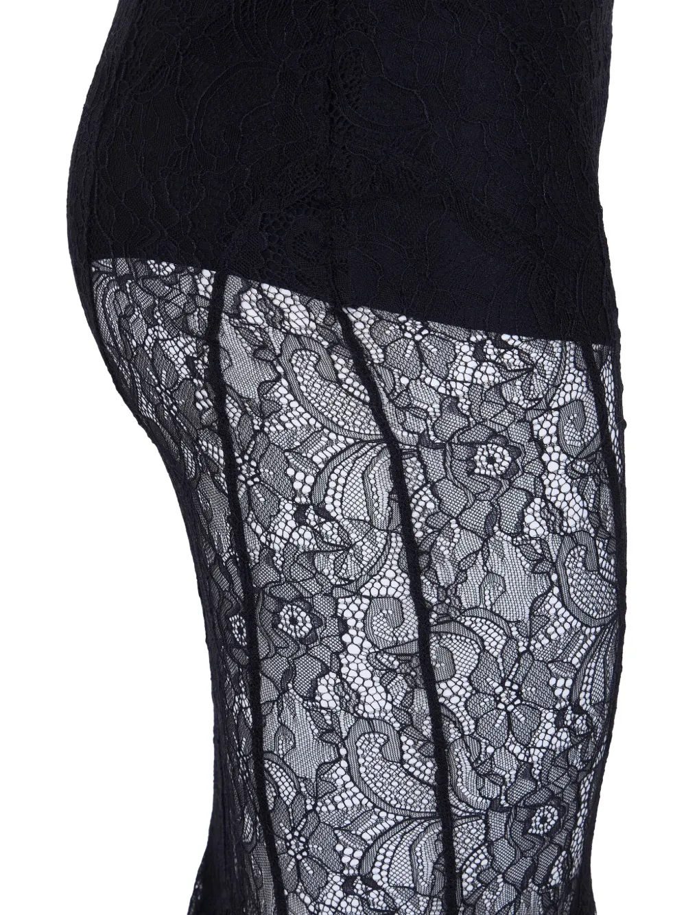  Elisabetta Franchi Lace Maxi Skirt - Black 