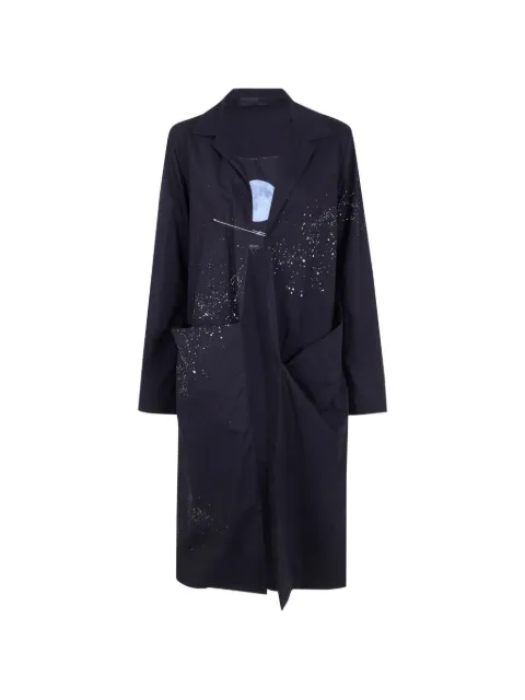 Maria Calderara front-pocket printed-detail coat