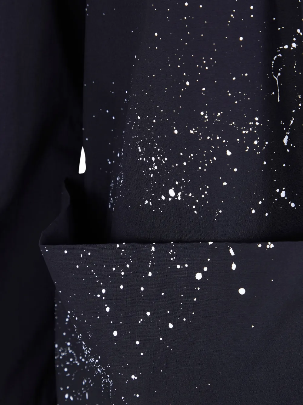  Maria Calderara Front-pocket Printed-detail Coat - Black 
