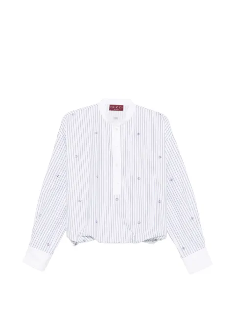 Gucci striped embroidery blouse