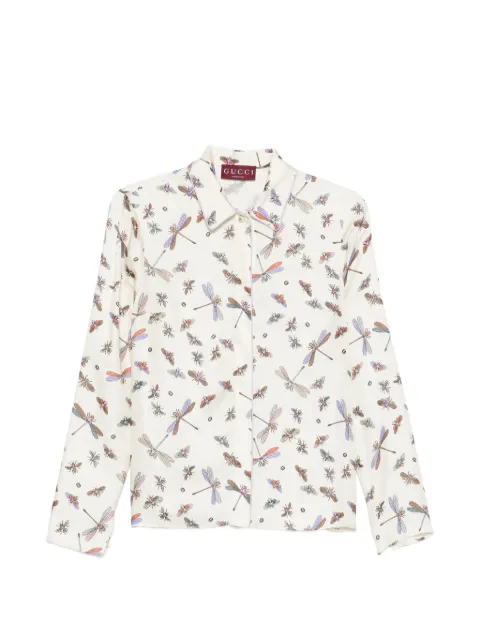 Gucci dragonfly-print shirt