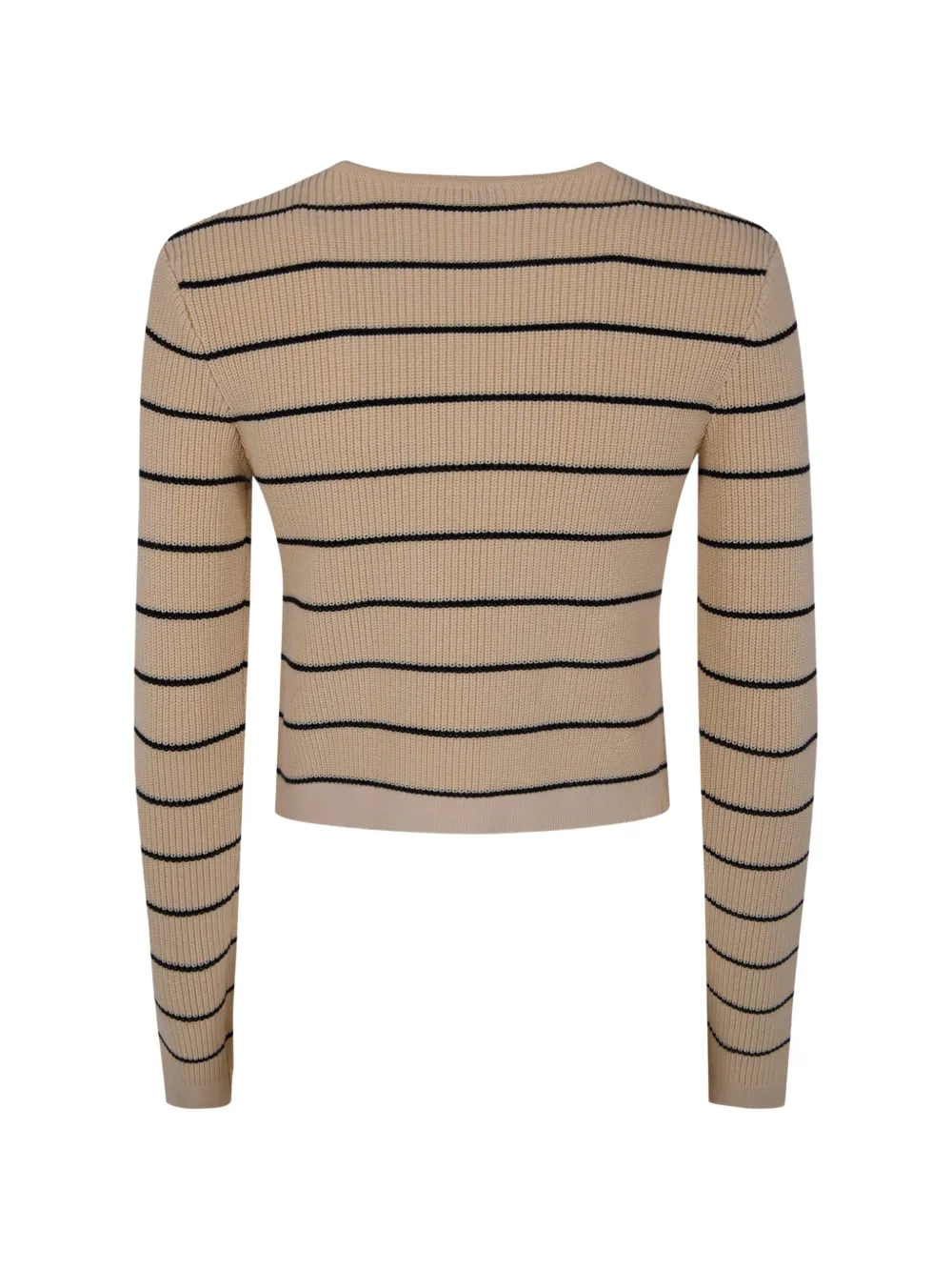 Elisabetta Franchi Gestreept vest met knoopsluiting Beige