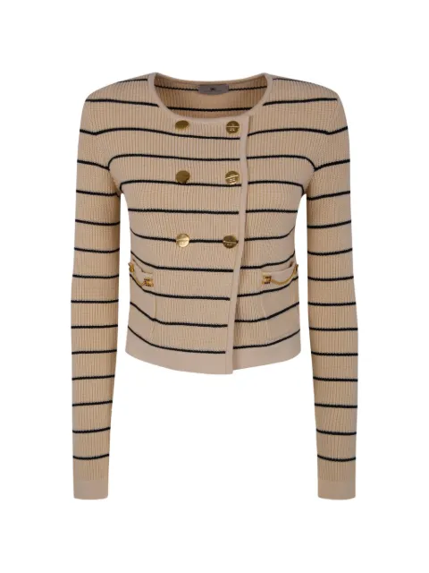 Elisabetta Franchi striped button-fastening cardigan