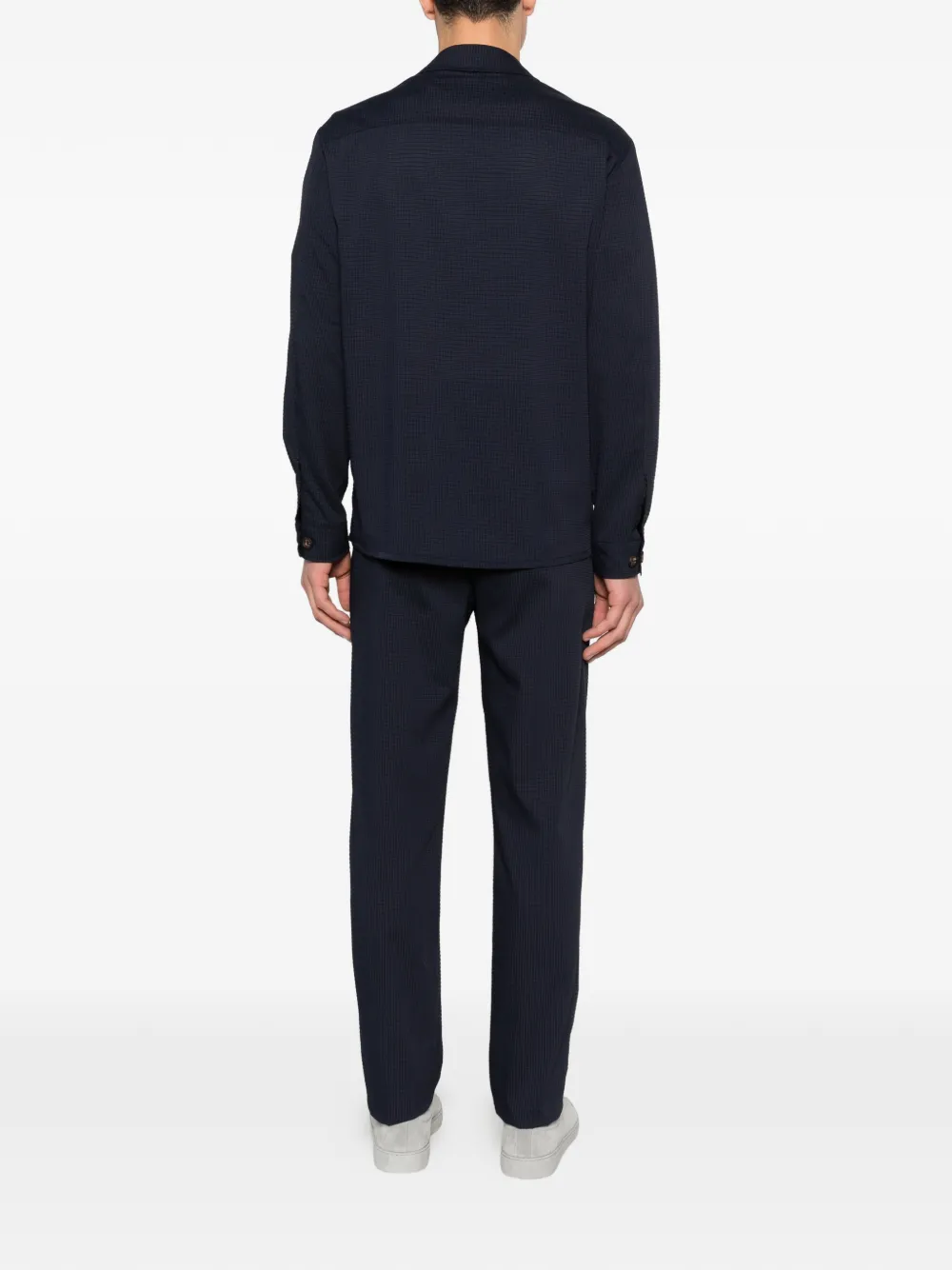  Eleventy Textured Suit - Blue 