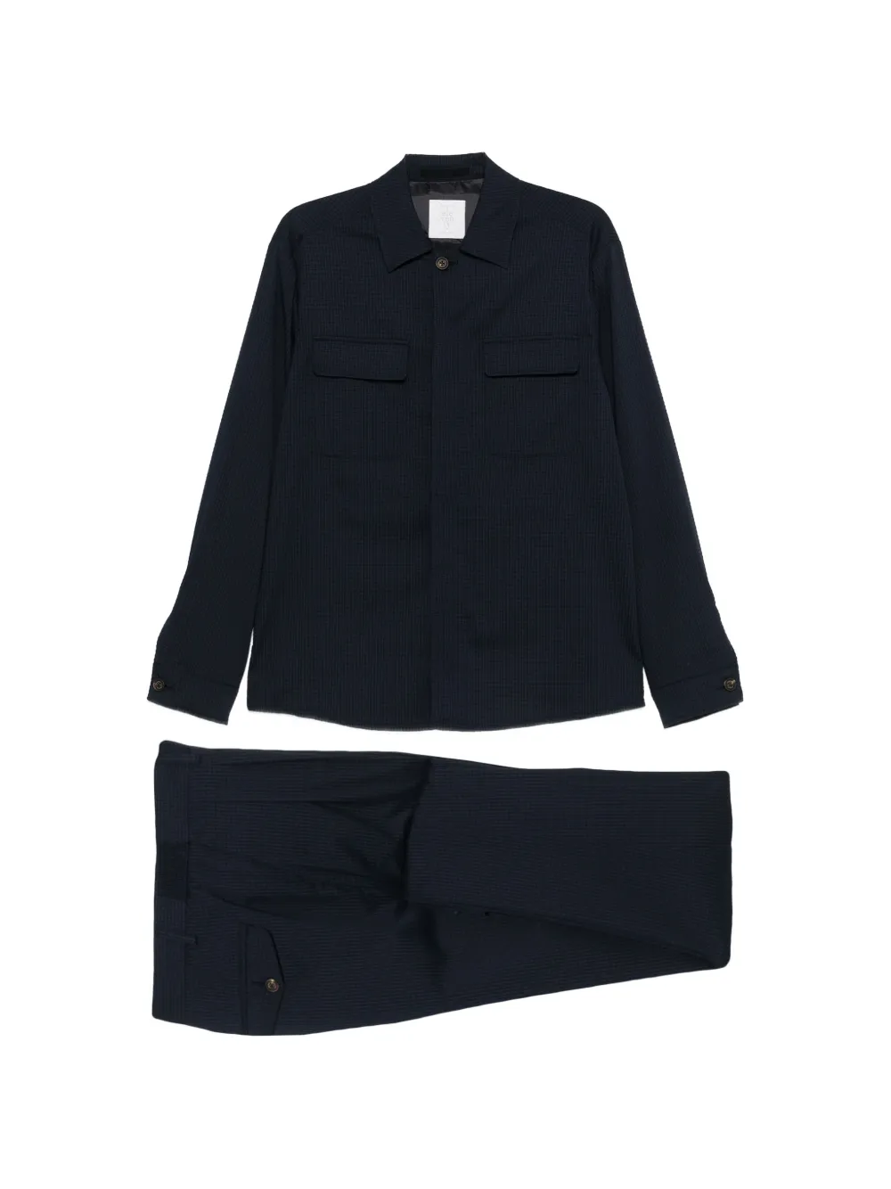 Eleventy textured suit - Blu