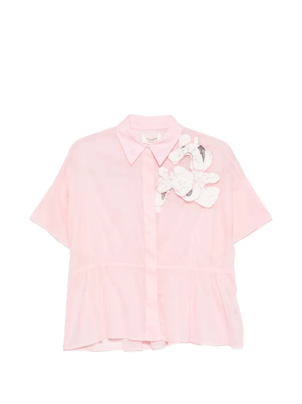 PSOPHIA Hemd mit Blumenapplikation - Rosa
