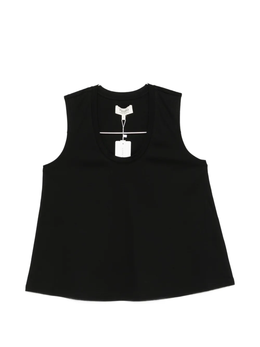 PSOPHIA scoop-neck sleeveless top - Nero
