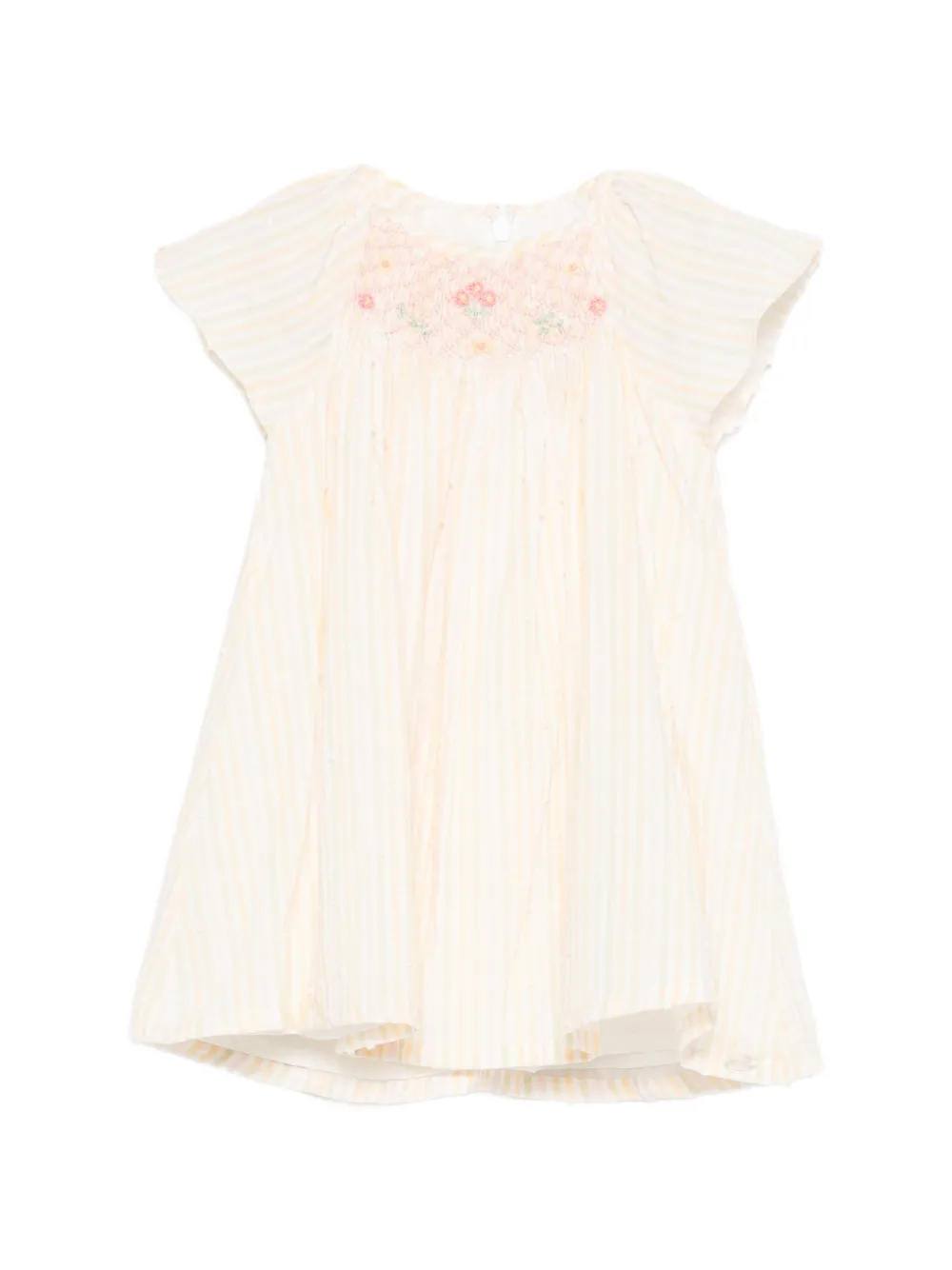 Tartine Et Chocolat striped embroidered dress - Neutrals