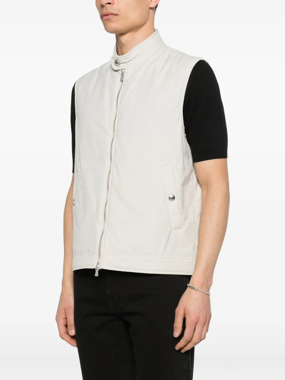  Eleventy Zip-up Gilet - Neutrals 