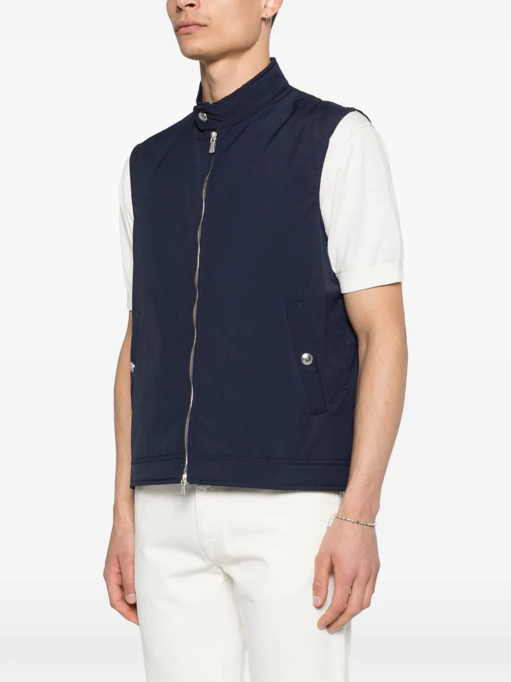 Eleventy Gilet met rits Blauw
