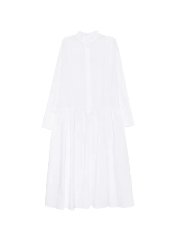 white drop waist midi dress Naples eye placket accent the fitted silhouette that falls to drop Mare Mare Smocked Drop Waist
