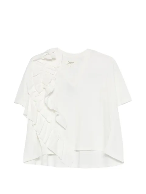 PSOPHIA ラッフル Vネック Tシャツ