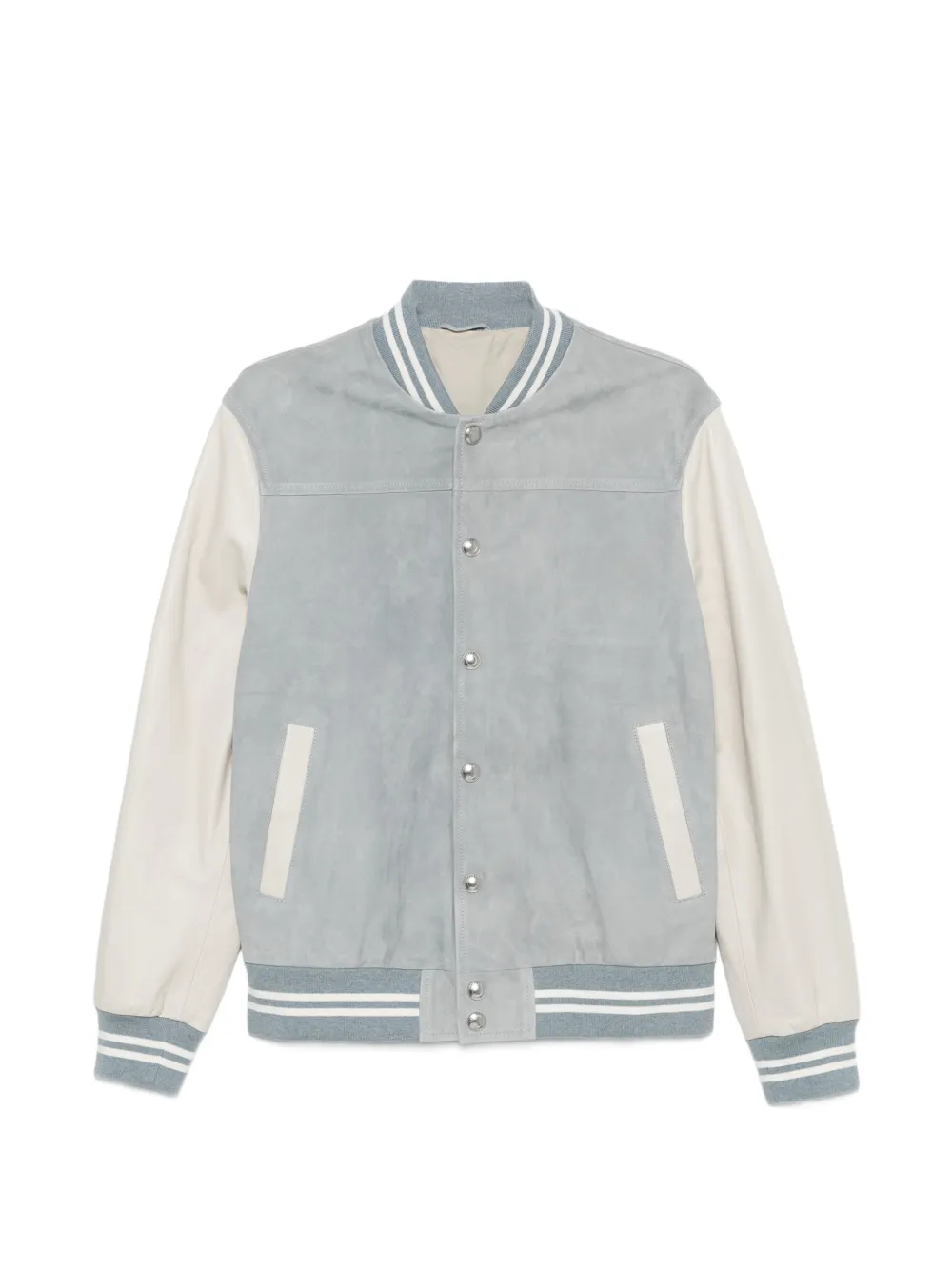 Eleventy striped-trim jacket - Blu