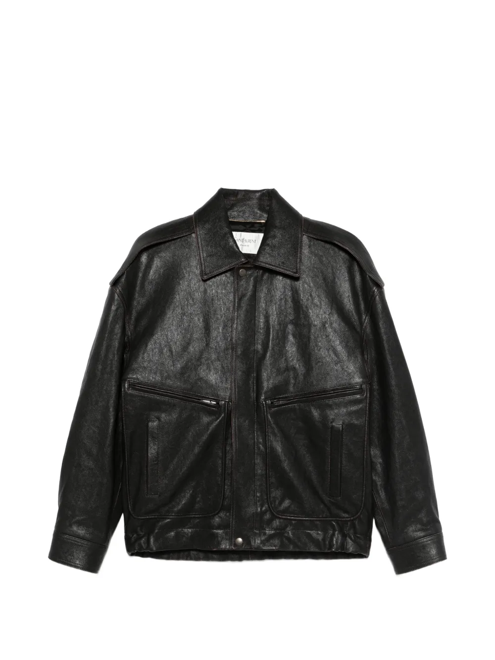 Saint Laurent leather jacket - Schwarz