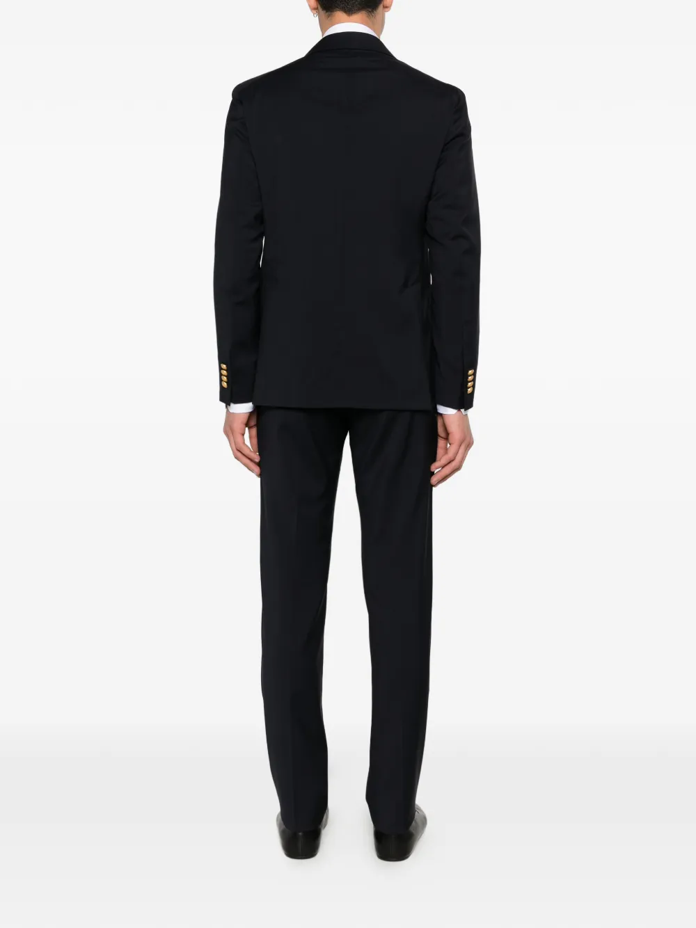 double-breasted buttoned suit
