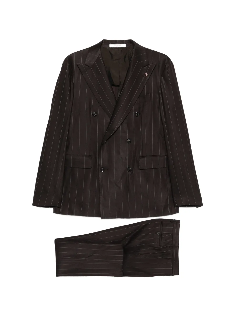 Tagliatore pinstripe double-breasted suit - Marrone