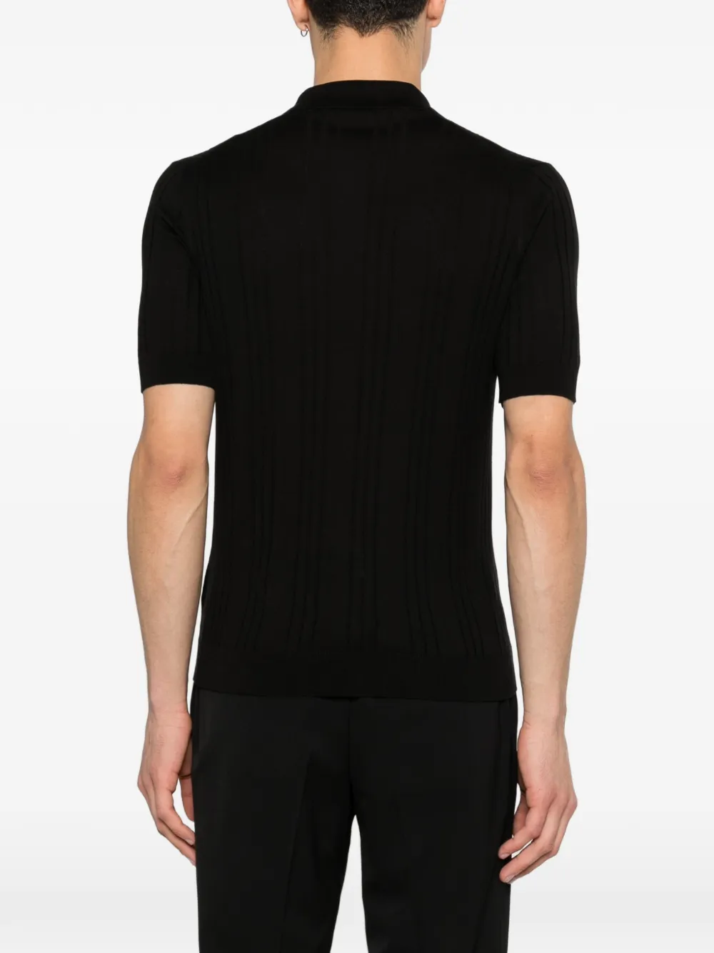 Tagliatore Darnel T-shirt met verticale streep Zwart