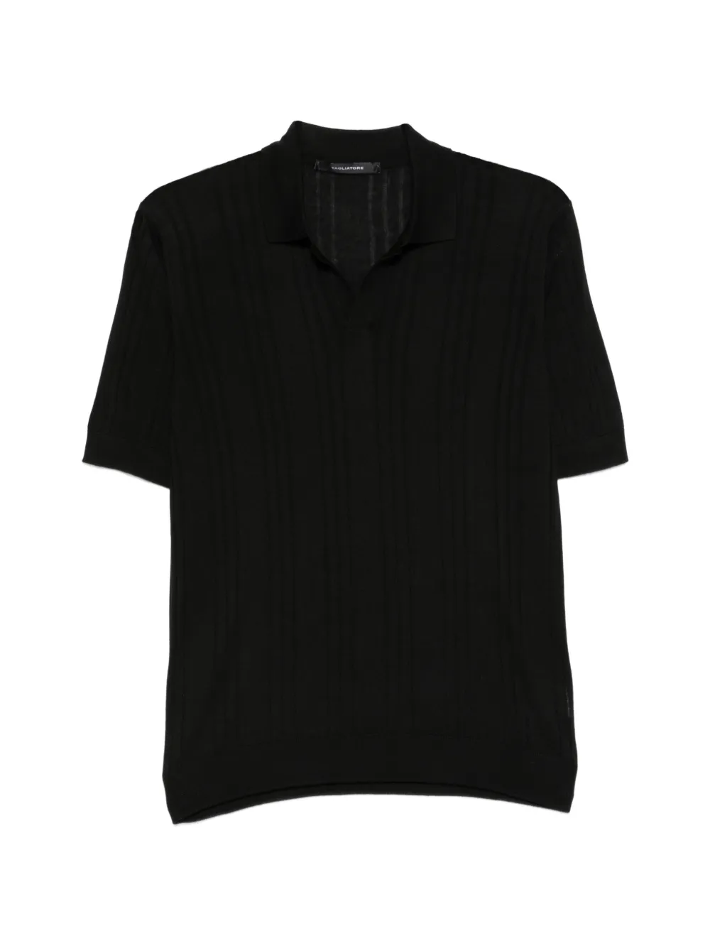 Tagliatore Darnel T-shirt met verticale streep Zwart