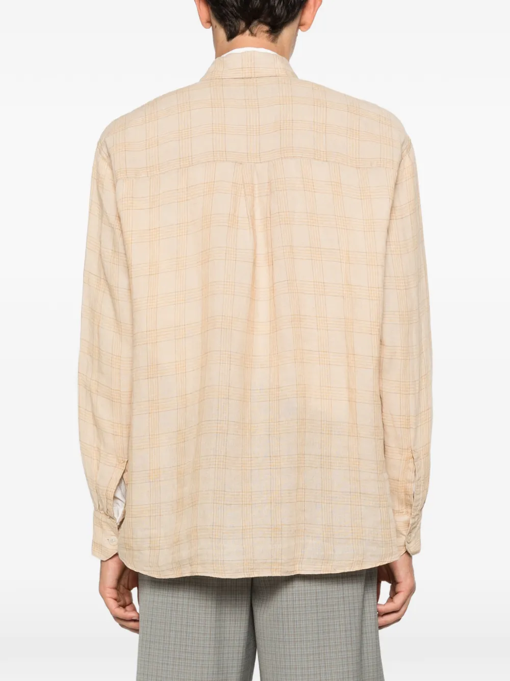 OUR LEGACY Above geruit overhemd Beige