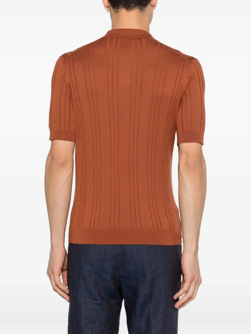 Tagliatore Darnel geribbeld T-shirt Bruin