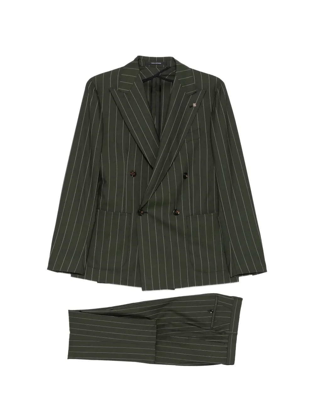 Tagliatore pinstripe double-breasted suit - Verde