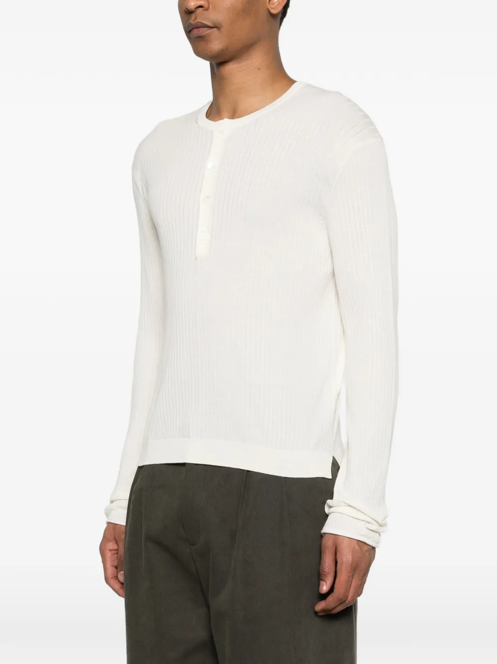  Our Legacy Ribbed-knit T-shirt - Neutrals 