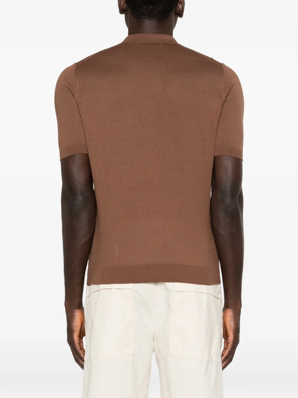 Tagliatore Keith T-shirt met korte mouwen Bruin