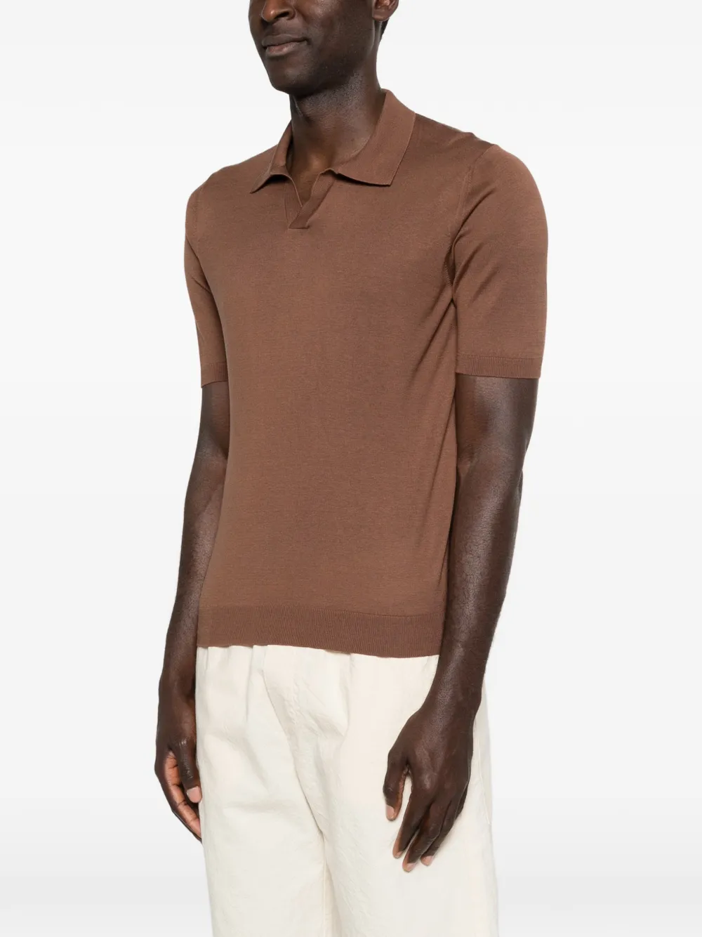 Tagliatore Keith T-shirt met korte mouwen Bruin