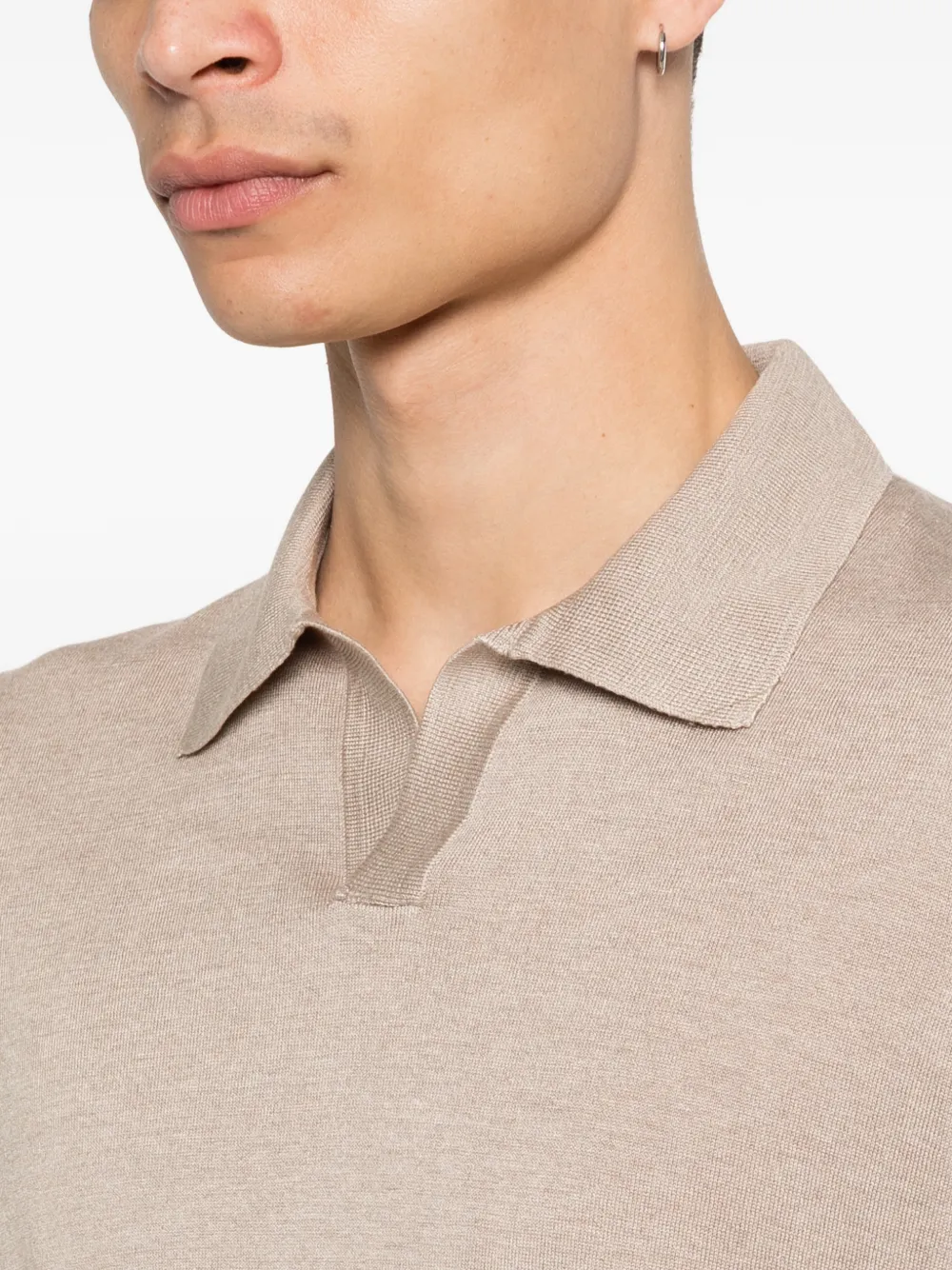 Tagliatore Keith gebreid T-shirt Beige
