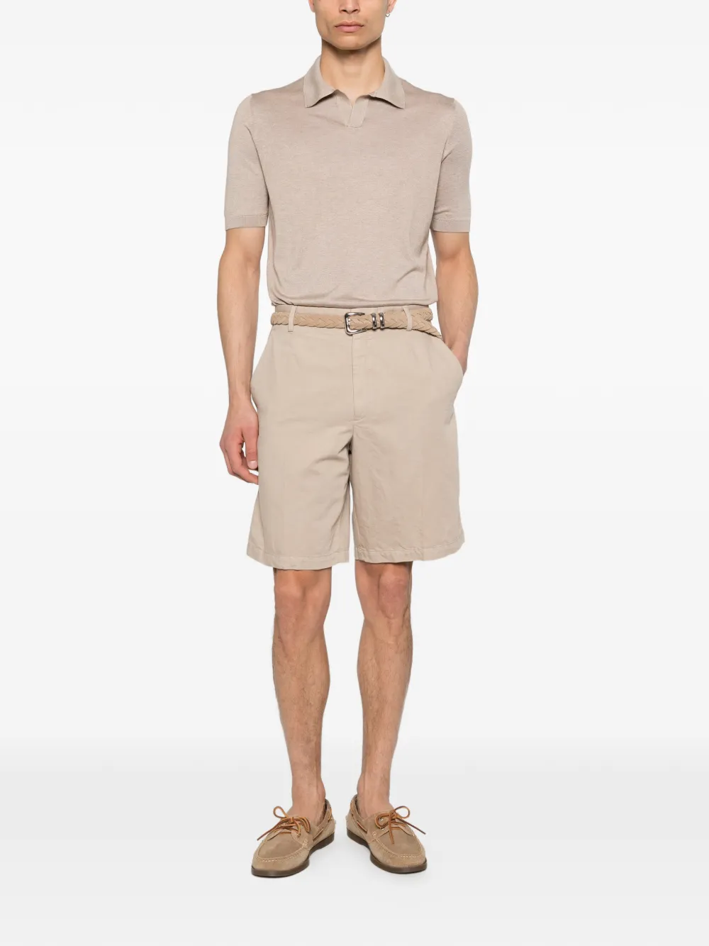 Tagliatore Keith gebreid T-shirt Beige