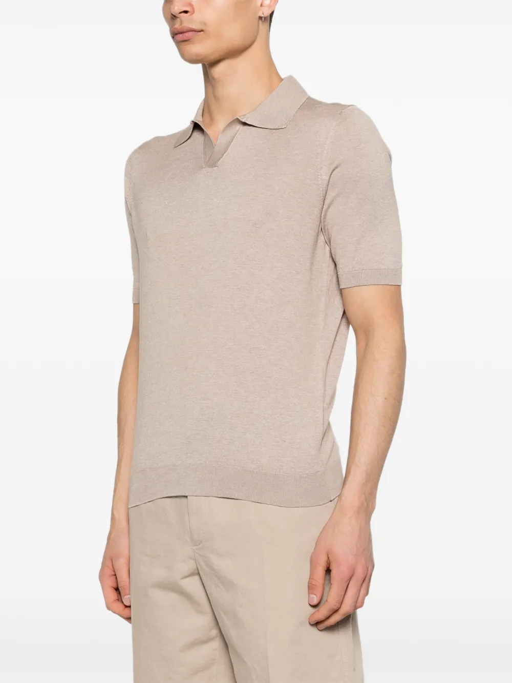 Tagliatore Keith gebreid T-shirt Beige