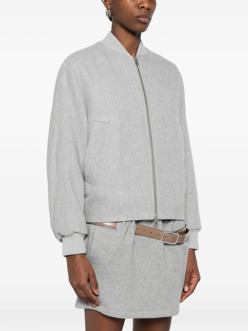  Closed Zip-up Bomber Jacket - Grey 