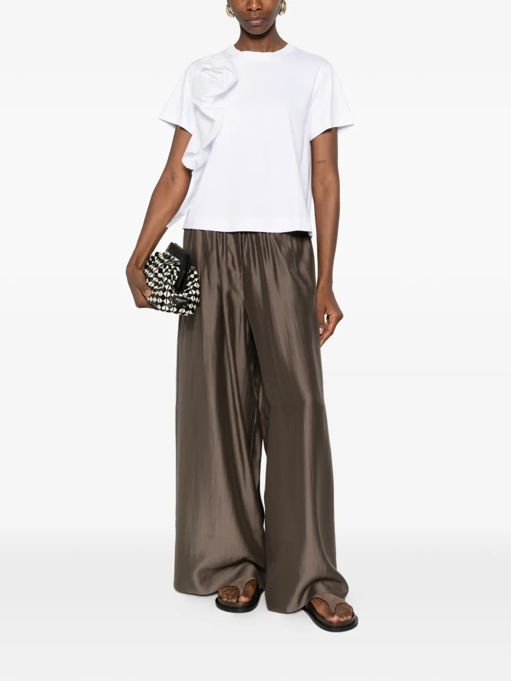  Psophia Ruffled T-shirt - White 