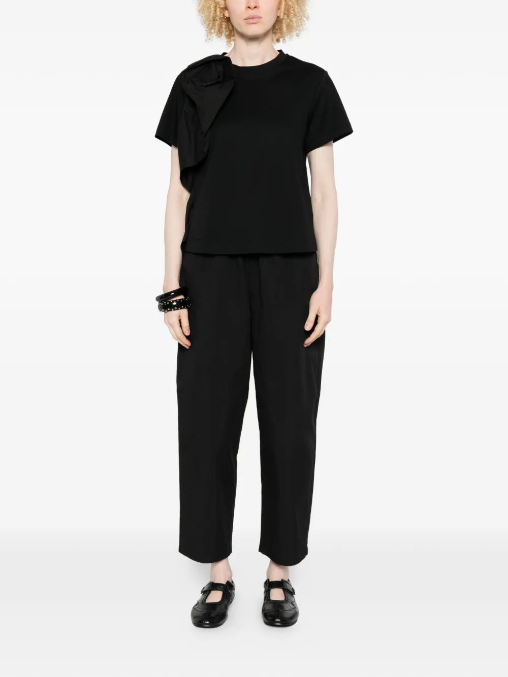  Psophia Ruffled T-shirt - Black 