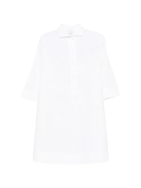 Eleventy Floral-pattern Mini Dress in White