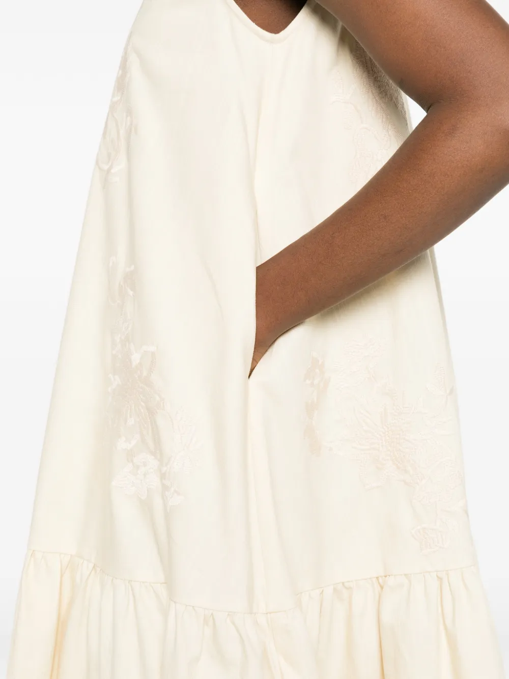 floral sleeveless dress